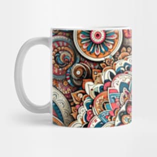 Vibrant Floral Blooming Mandala Mug